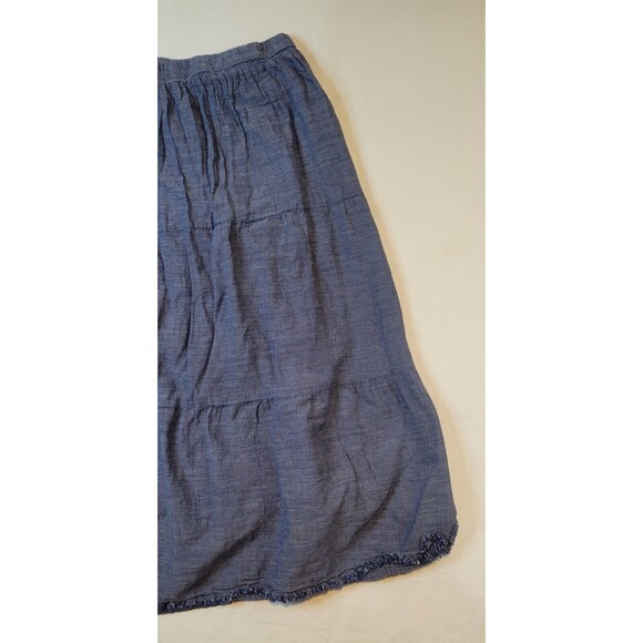 Studio West Apparel Women's Chambray Skirt Size Medium Blue Embroidered Vintage - Picture 10 of 14